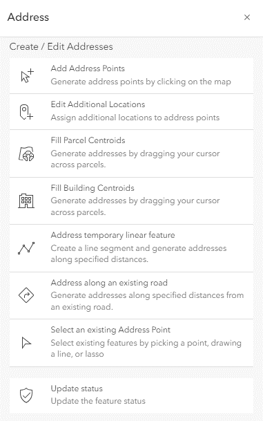 Address panel | NG9-1-1 Data Manager 2.4